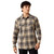 Ariat Men's Oyster Grey Plaid Retro Waffle Button Down Fitted Long Sleeve Shirt front