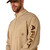 Ariat Men's Tiger's Eye Heather Tek Team 1/4 Zip Sweatshirt left front medial