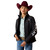 Ariat Women's Black & White Ariat Logo Softshell Full Zip Jacket open front