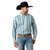 Ariat Men's Grey Multi Serape Stripe Print Powers Classic Fit Long Sleeve Button Up Shirt front