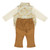 Wrangler Girls Infant Beige Wildflower Quilt Long Sleeve 3 Piece Vest Set (Back)
