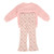 Wrangler Girls Toddler Pink Pony Blossom Long Sleeve Sweatshirt Set (Back)