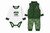 Wrangler Boys Infant Green Grandpa's Farm Long Sleeve 3 Piece Set