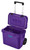 Yeti Roadie 32 Pace Purple Hard Wheeled Cooler open medial front
