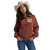 Wrangler Womens Burgundy Horseshoe Heritage Long Sleeve Quarter Zip Pullover
