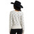 Wrangler Womens White Lucky Horseshoe Long Sleeve Fitted Cardigan Sweater (back)