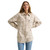 Wrangler Womens Cream Desert Mesa Long Sleeve Boyfriend Western Snap Shirt