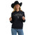 Wrangler Womens Black Steer Head Heritage Long Sleeve Graphic Pullover Hoodie