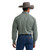 Wrangler Mens Green Sage Triangle Long Sleeve Two Pocket Button Down Shirt 