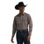 Wrangler Mens Khaki Prairie Crest Retro Premium Long Sleeve Western Snap Shirt