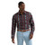 Wrangler Mens Burgundy Mesa Vista Aztec Long Sleeve Western Snap Shirt