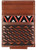Red Dirt Hat Co. Card Case with Magnetic Money Clip Basketweave & Multicolored Underlay