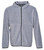 Noble Outfitters Men's Charcoal Heather Full Zip Hooded Long Sleeve Polar Fleece front
