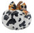 Backyard Expressions Poly Resin Cowhide Pumpkin with Bow Knot