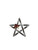 Backyard Expressions 24" Wooden Rustic Star with Quilted Plaid Bow