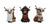Backyard Expressions 4.3" Halloween Highland Cow Decor - 3 Assorted Designs