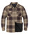 R Country Mens Tan Plum Timberline Plaid Long Sleeve Lined Flannel Shirt