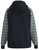 Hooey Men's Navy Blue with Serape Striped Sleeves Roughy Hoody back