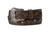 Nocona Women's Brown Embossed Scrolling Belt with Engraved Silver Floral Buckle & Crystals