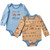 Carhartt Boys' Infant Dark Khaki 2-Piece Long Sleeve Farm Bodysuits Set front
