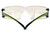 3M Low Profile Safety Eyewear, Anti-Fog/Anti-Scratch, Neon Green/Black Lens, Neon Green/Black
