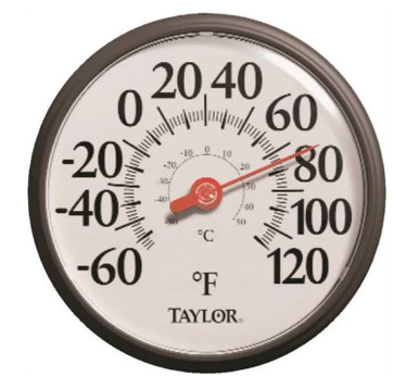 Taylor 5630 Big-Read Window/ Wall Thermometer, 6 Dial