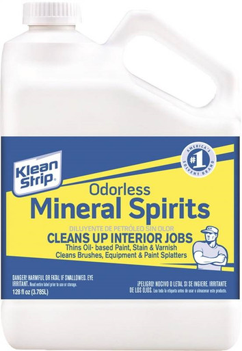 Klean Strip Odorless Mineral Spirits 1 Quart - Household Paint Solvents 