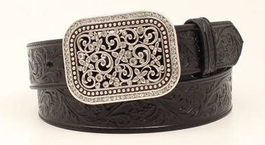 Ariat Womens Floral Scroll Filigree Buckle Belt display picture 1