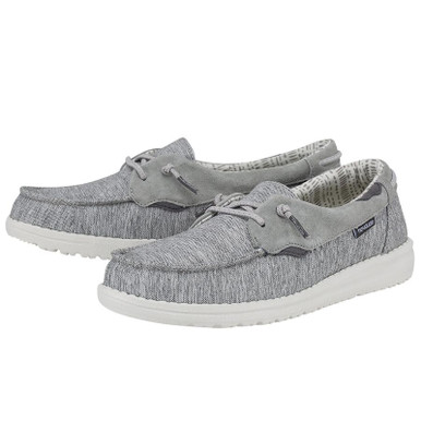 Hey Dude Ladies Chambray White Nut Shoes