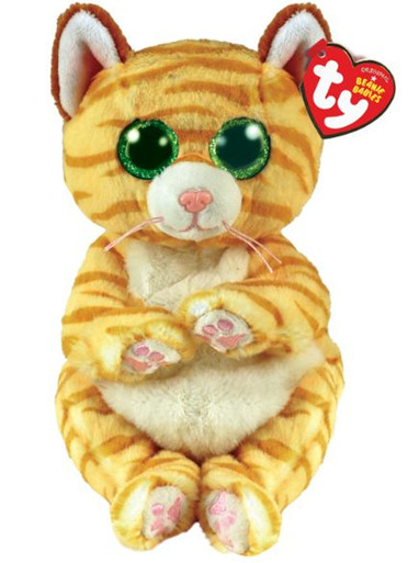 TY Mango the Gold Striped Cat Beanie Toy