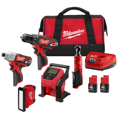 Milwaukee M12 12-Volt Lithium-Ion Cordless Grease Gun Kit