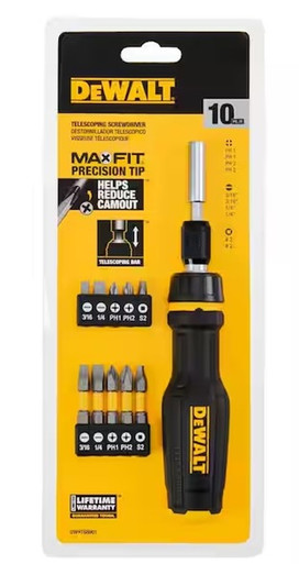 DeWalt Max Fit Telescoping Ratcheting Multi-Bit Combination