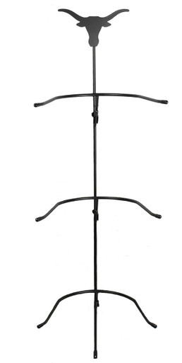 M&F Longhorn Black 6mm Metal Hat Rack