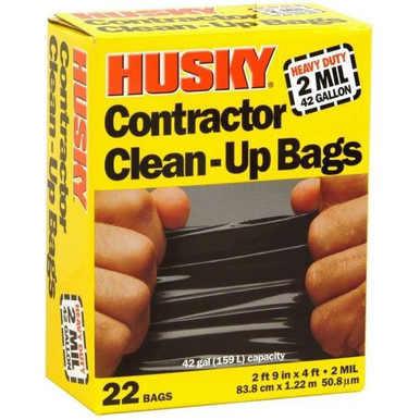 Buy Husky Heavy Duty Contractor Clean-Up Bag, Poly, 42 gallon, 3