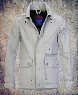 Unlined silver jacket, a perfect lightweight shell for spring