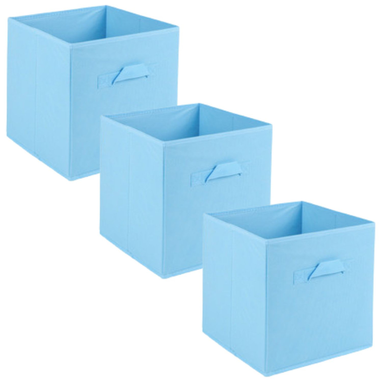 Cube Collection Box Large Collapsible Cube Storage Boxes with Carry Handles - 27x27x27cm