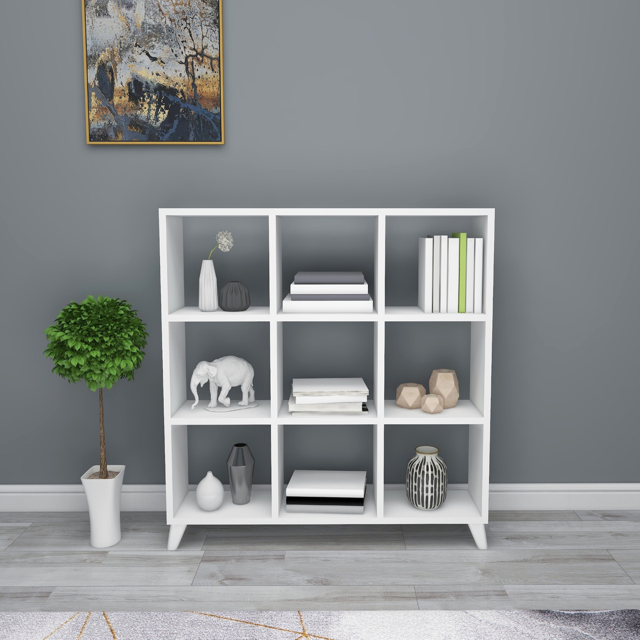 9 Cube Square Bookcase With Legs