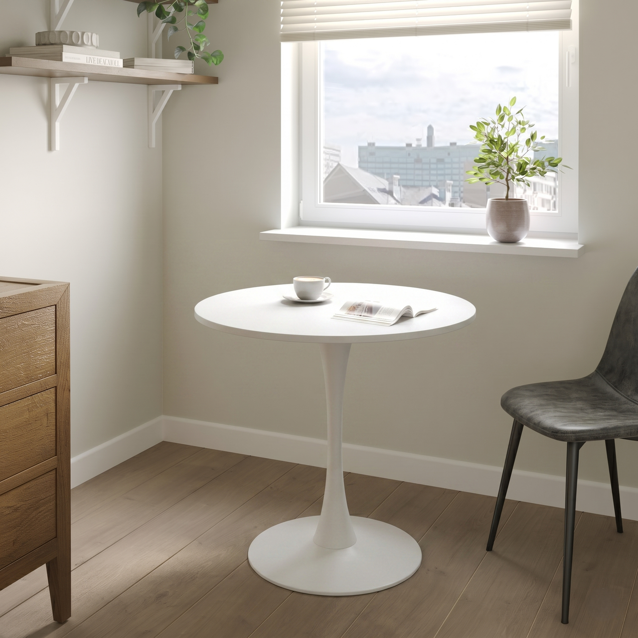 Modern 80cm Round Tulip Dining Table