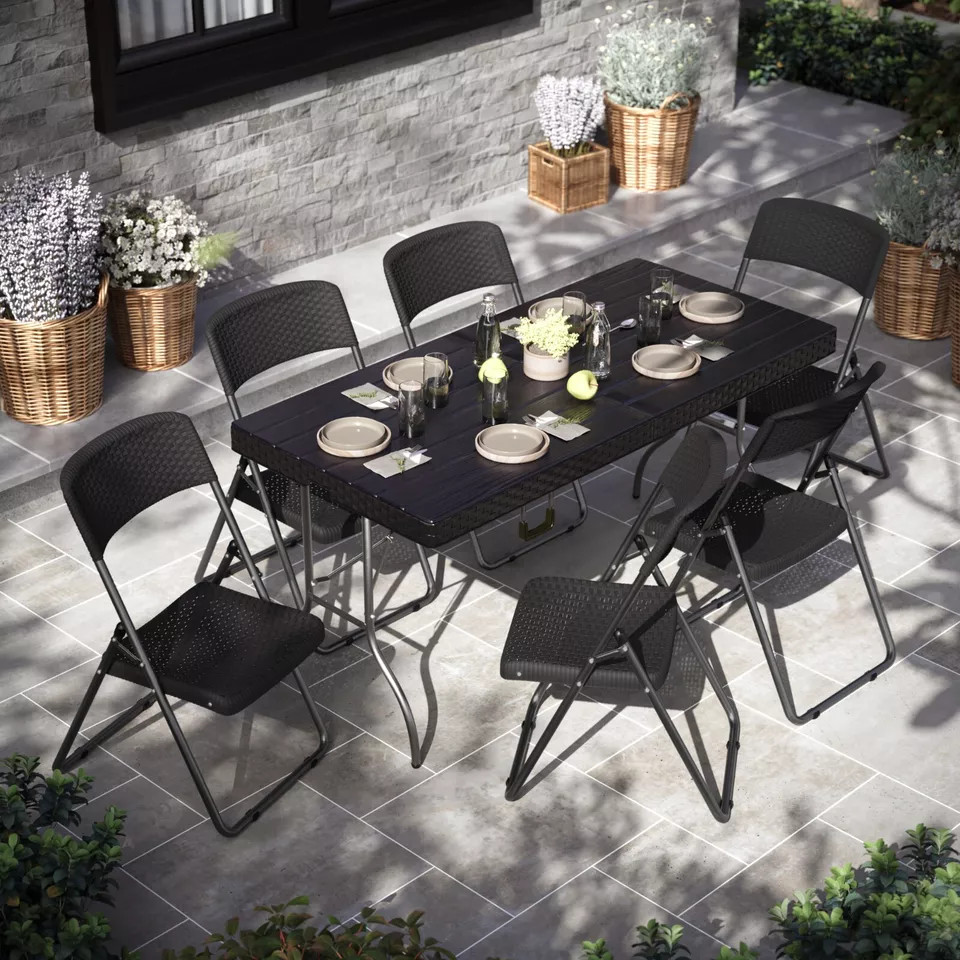 Folding Table Folding Rattan Garden Chairs Folding Table Plastic