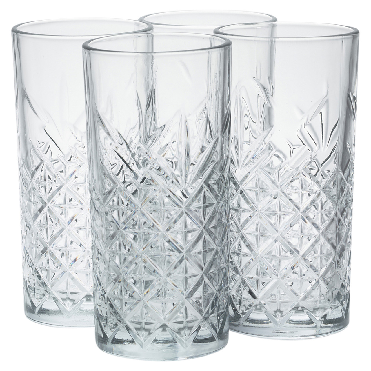 Timeless Carafe Jug & 4 Drinking Glasses