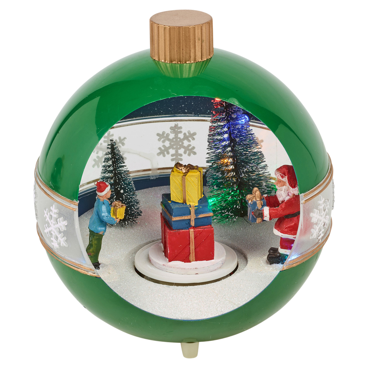 Led Snowball Illuminated LED Snowball Santa Christmas Winter Scene