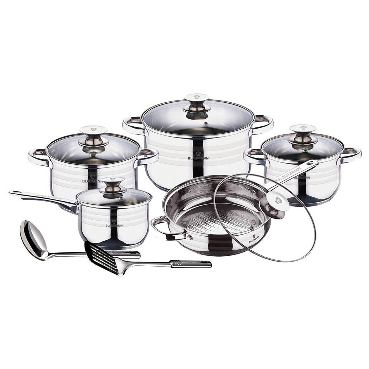 Blaumann 6-Piece Stainless Steel Cookware Set