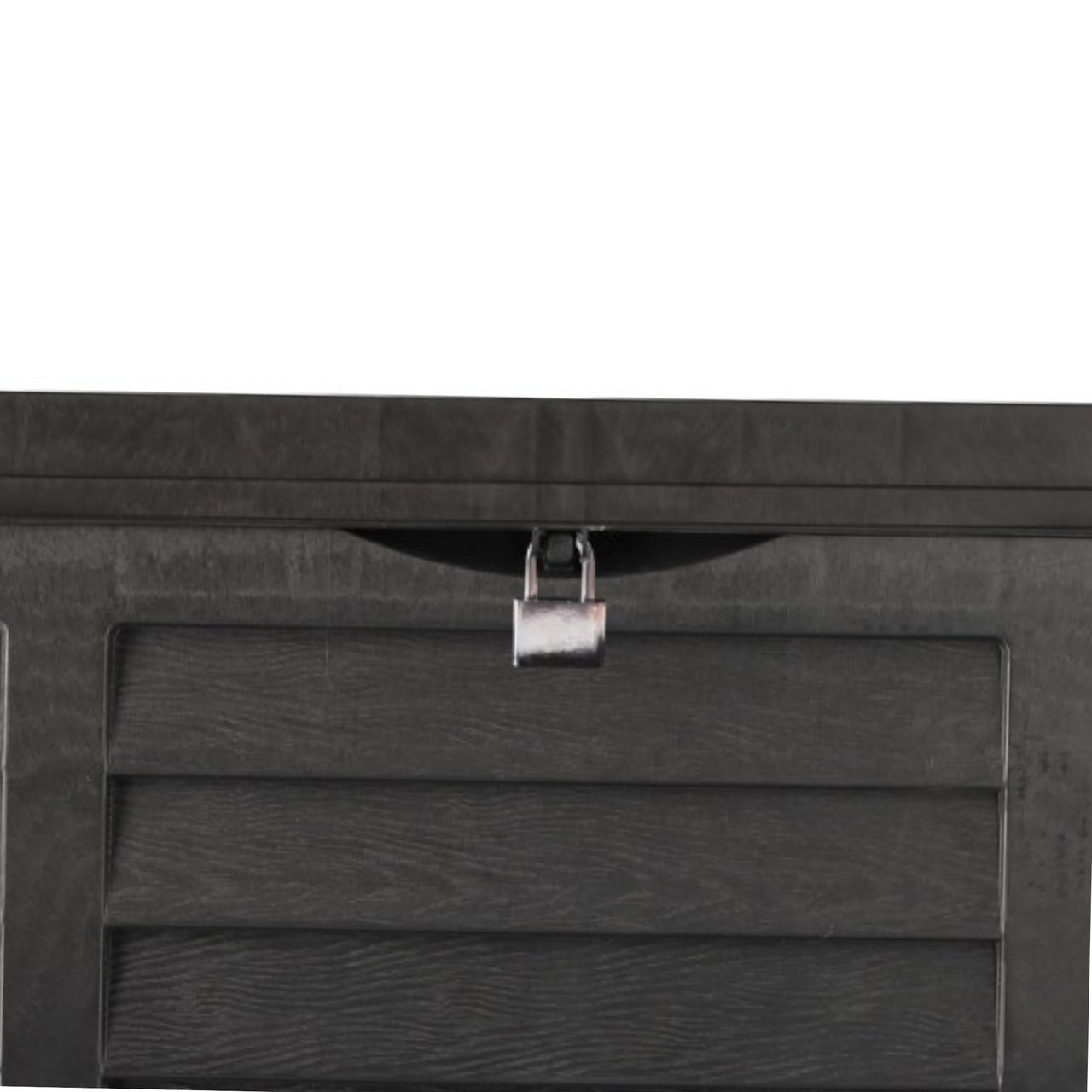 XXL 750L Garden Storage Box, Black - 155x66x80 cm, Double Lid