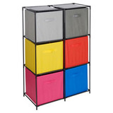 4 Cubed Storage Cupboard With Baskets Shelf Rack