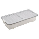 40L Set of 3 Large Under Bed Storage Box with Wheeled Lids