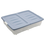 55L Set of 3 Large Under Bed Storage Box with Wheeled Lids