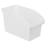 White Plastic Slim & Tall Fridge Storage Container Box Holder