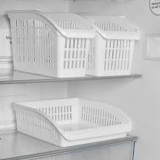 White Plastic Slim & Tall Fridge Storage Container Box Holder