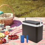 24L Rattan Design Cooler Lunch Box with 2 Ice Packs