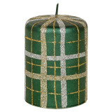 Christmas Red & Green Tartan 40hr Candles - 3 pc Set